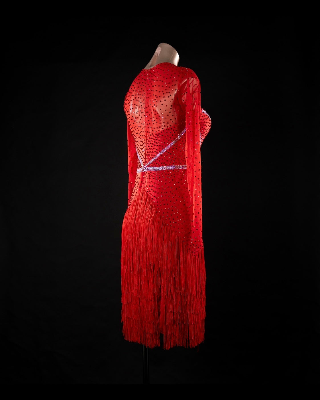 Candace Red Fringe Dress