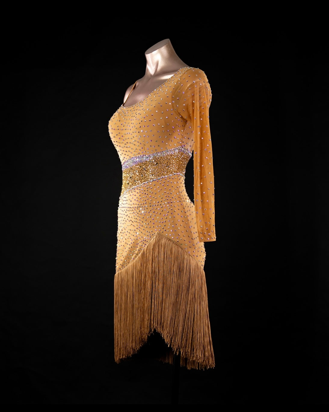 Chloe Cappuccino Fringe Dress