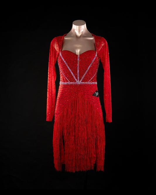 Candace Red Fringe Dress