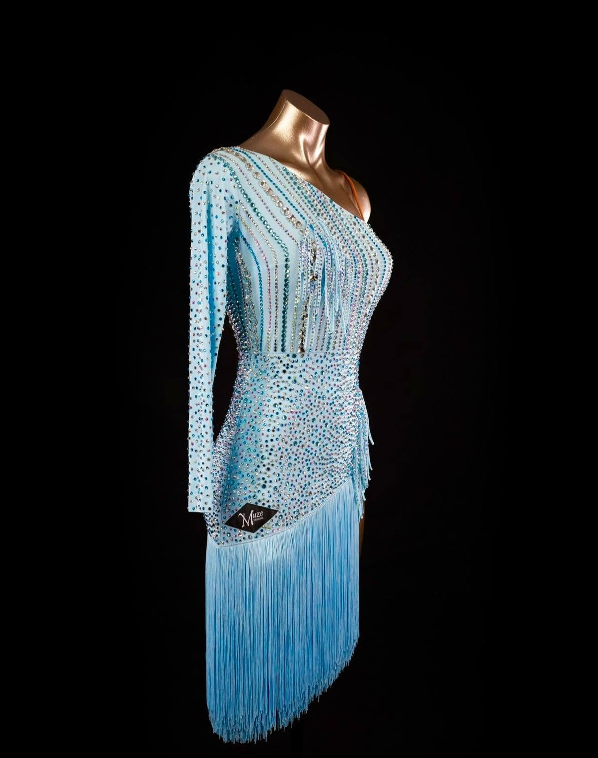 blue latin dress for sale
