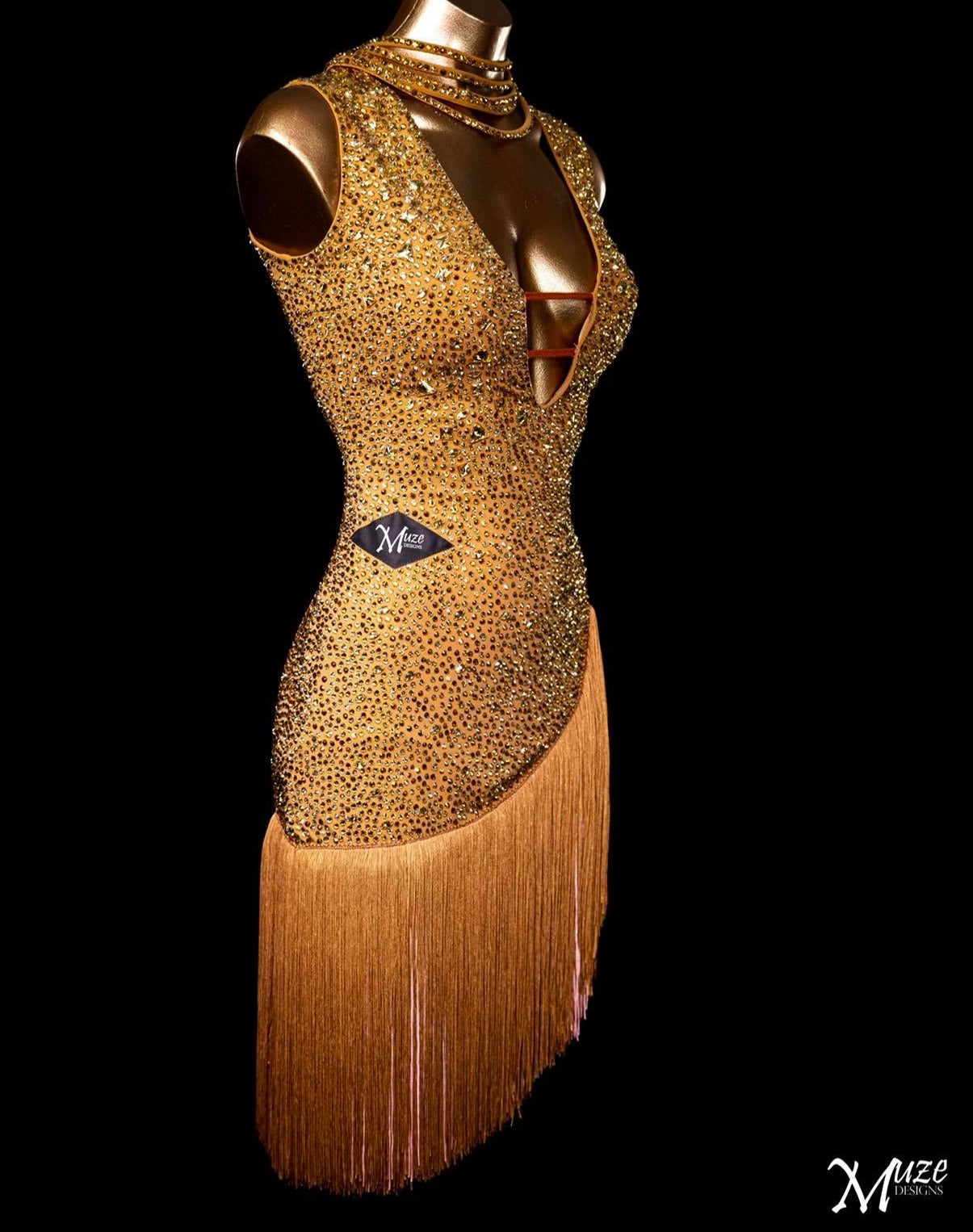 latin dancesport fringe dress