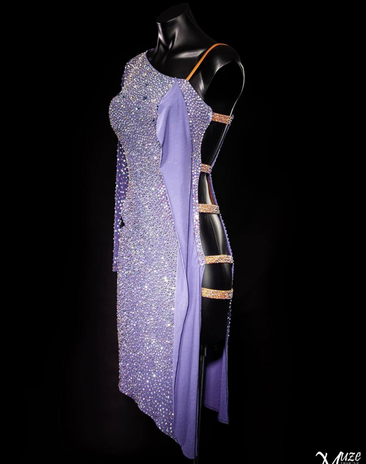 hematite latin dancesport dress for sale
