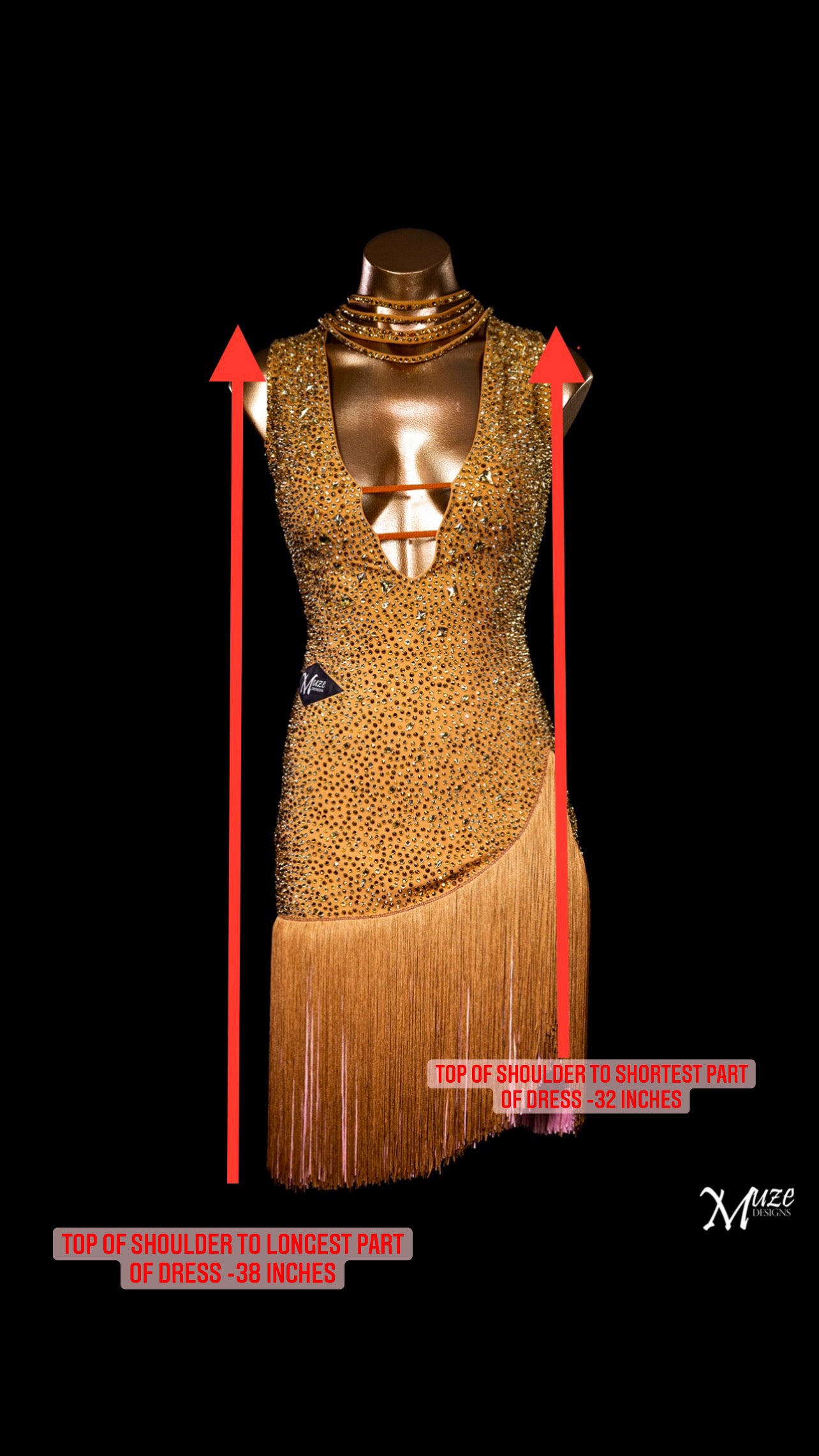 Stella Cappucino Fringe Dress