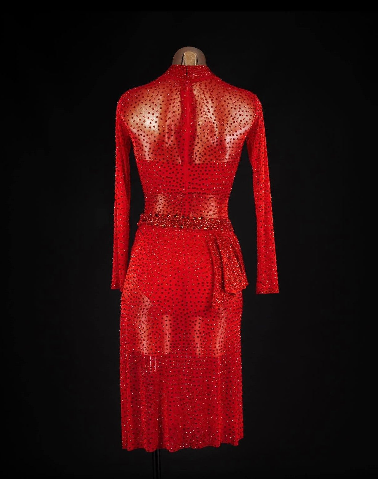 red latin dancesport dress for sale
