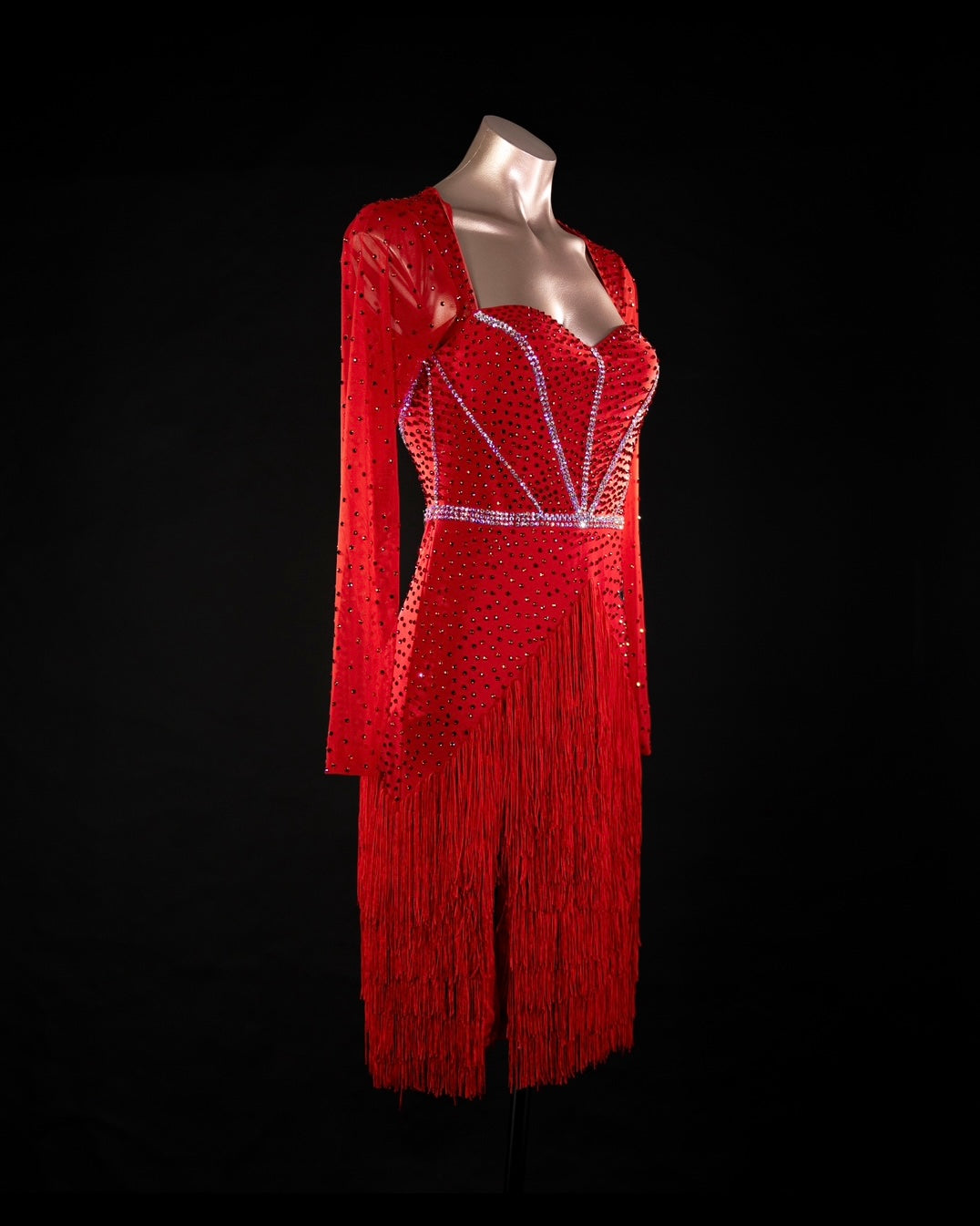 Candace Red Fringe Dress