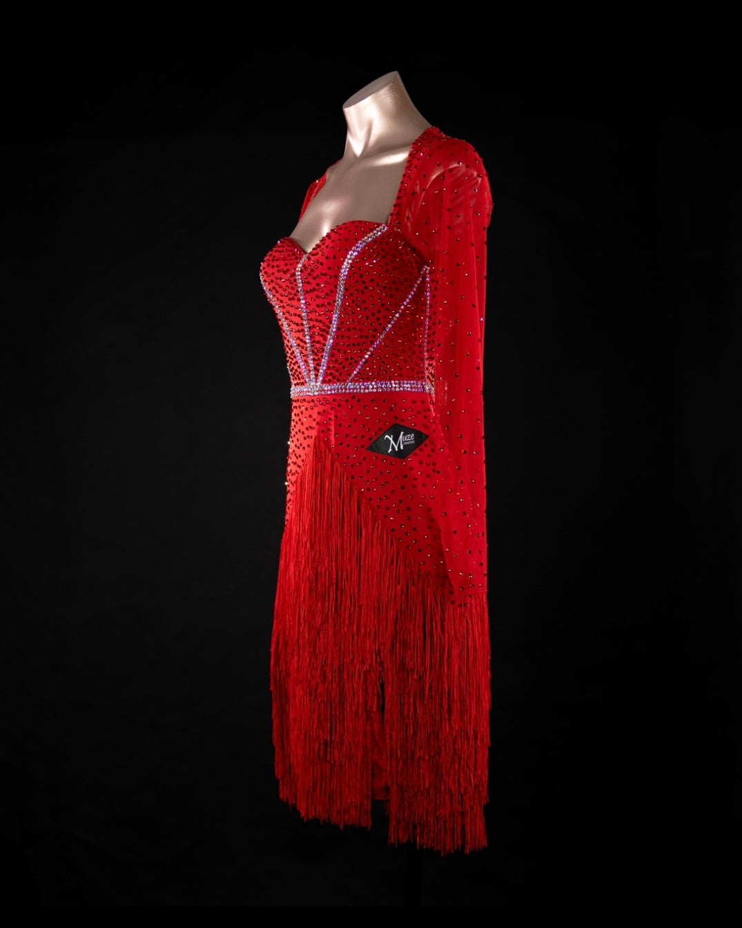 Candace Red Fringe Dress