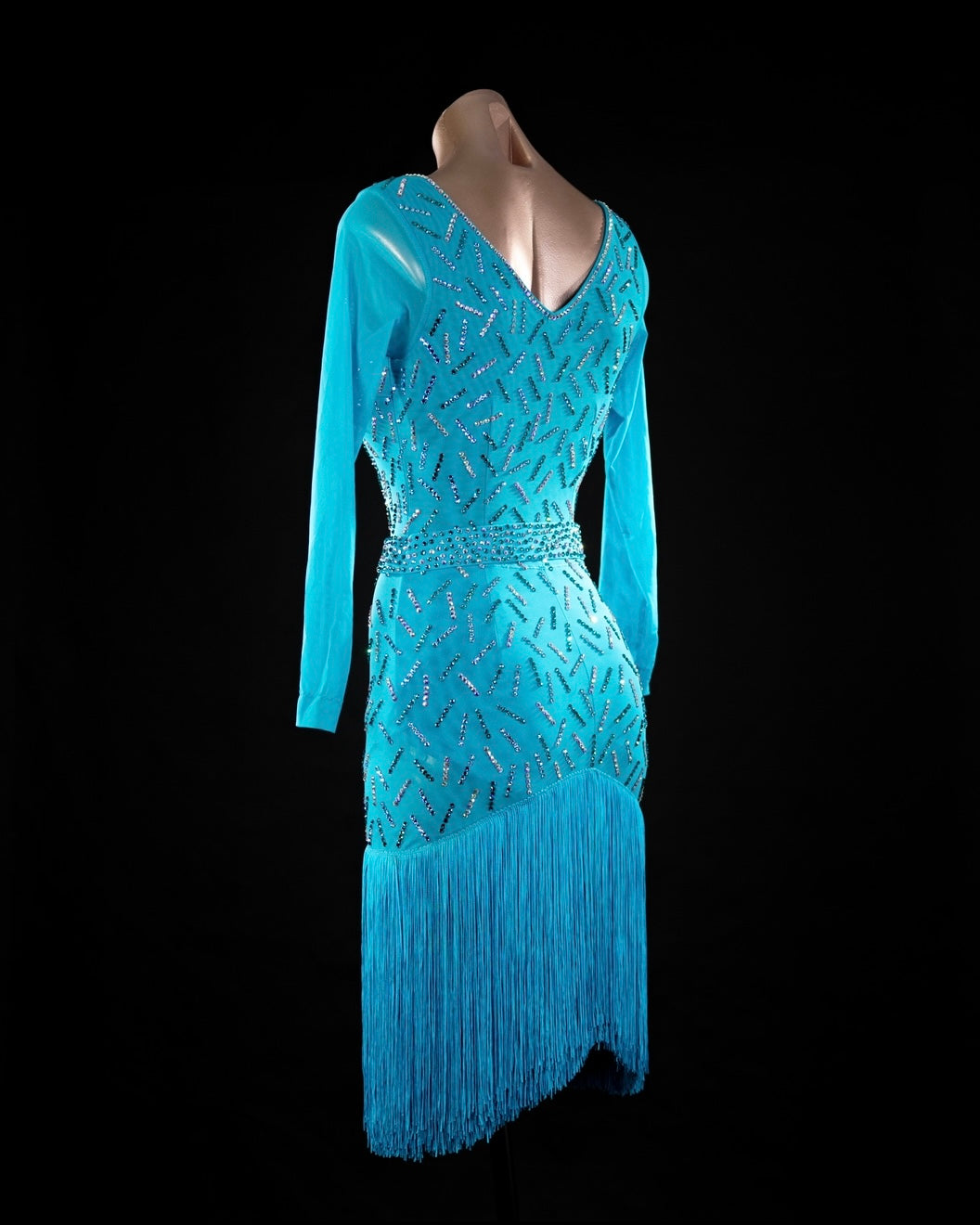 Sienna Blue Fringe Dress