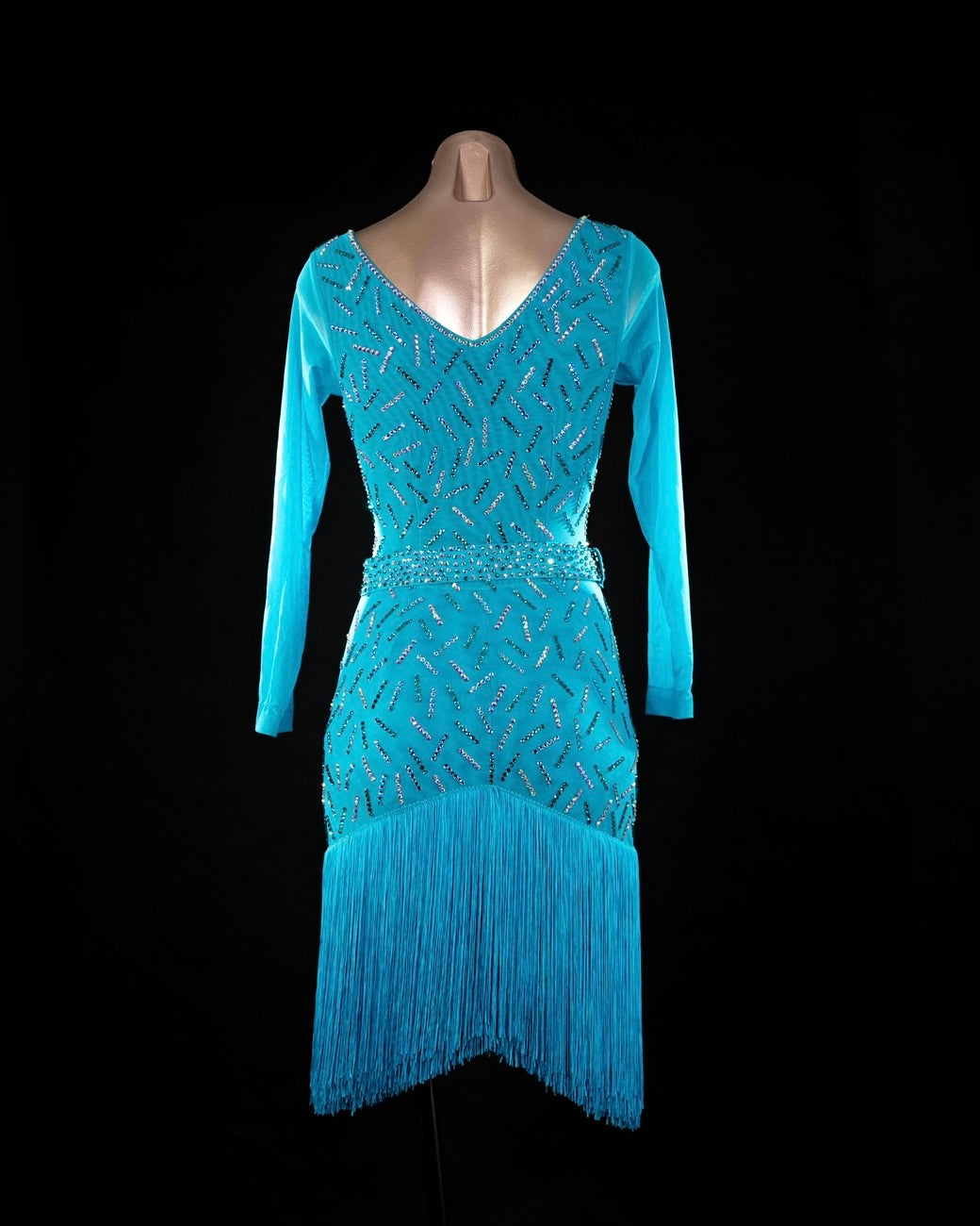 Sienna Blue Fringe Dress – muzedesigns