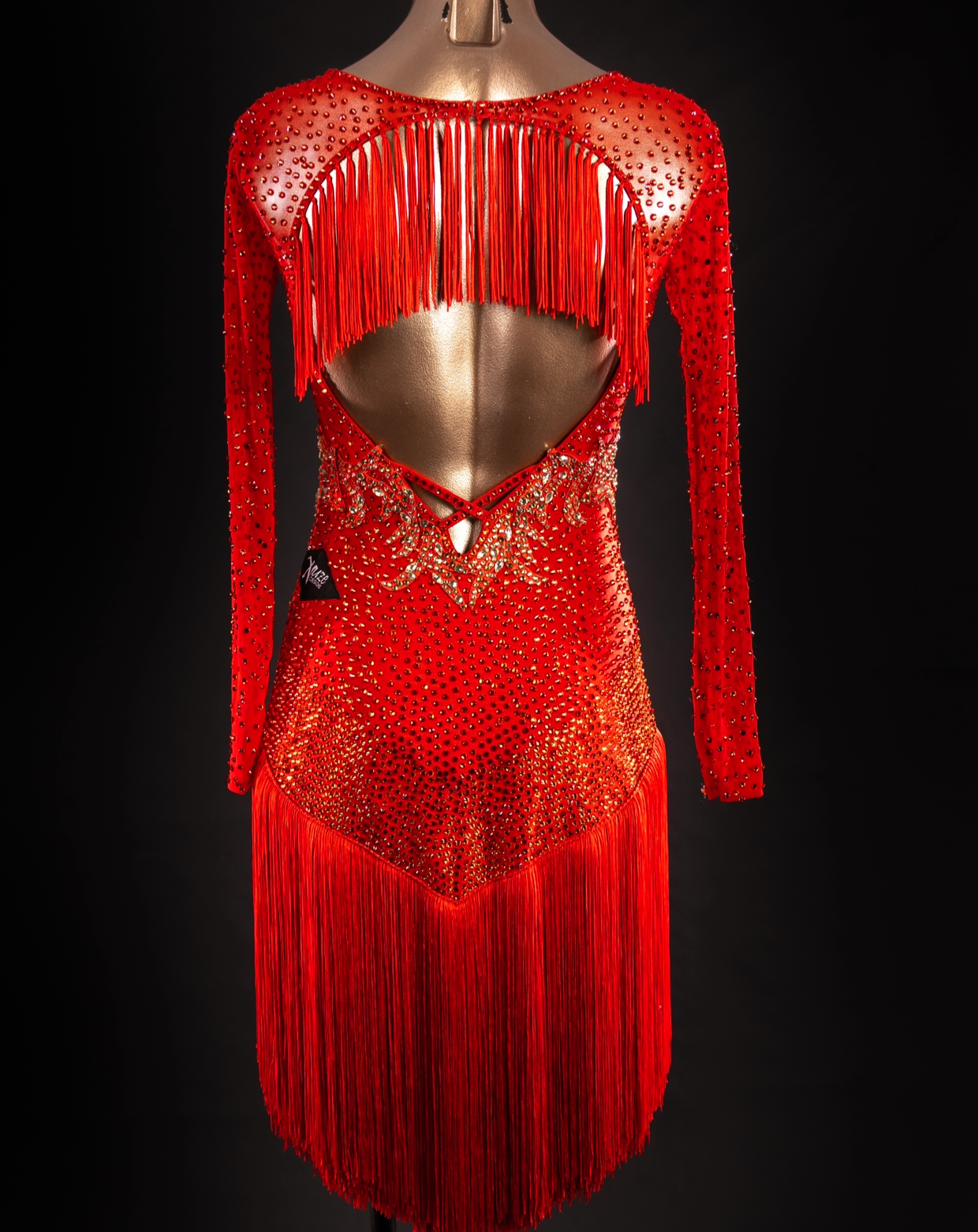Marilyn Red Latin Fringe Dress