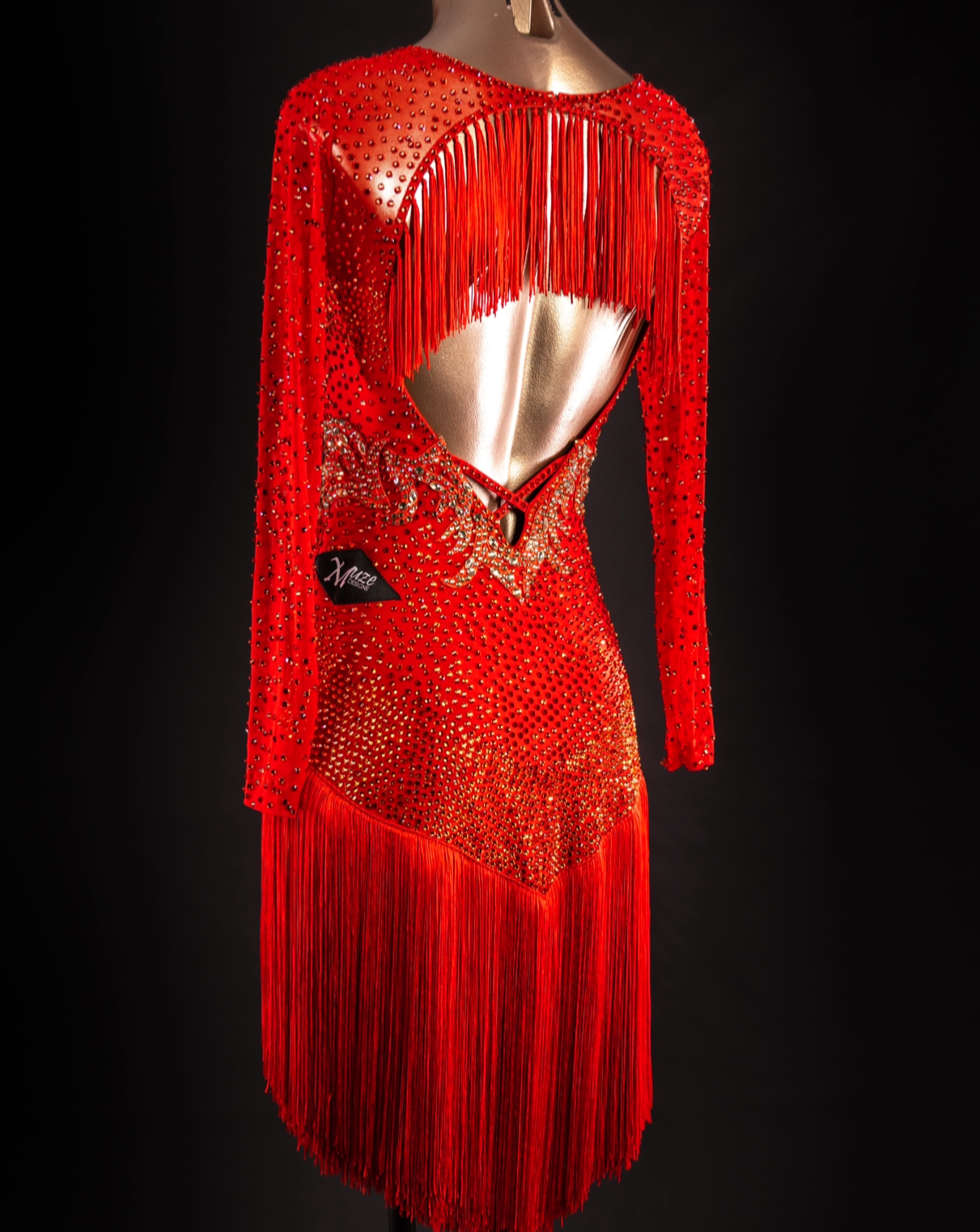 Marilyn Red Latin Fringe Dress